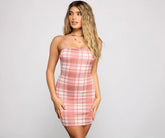 Pep It Up Plaid Mini Dress