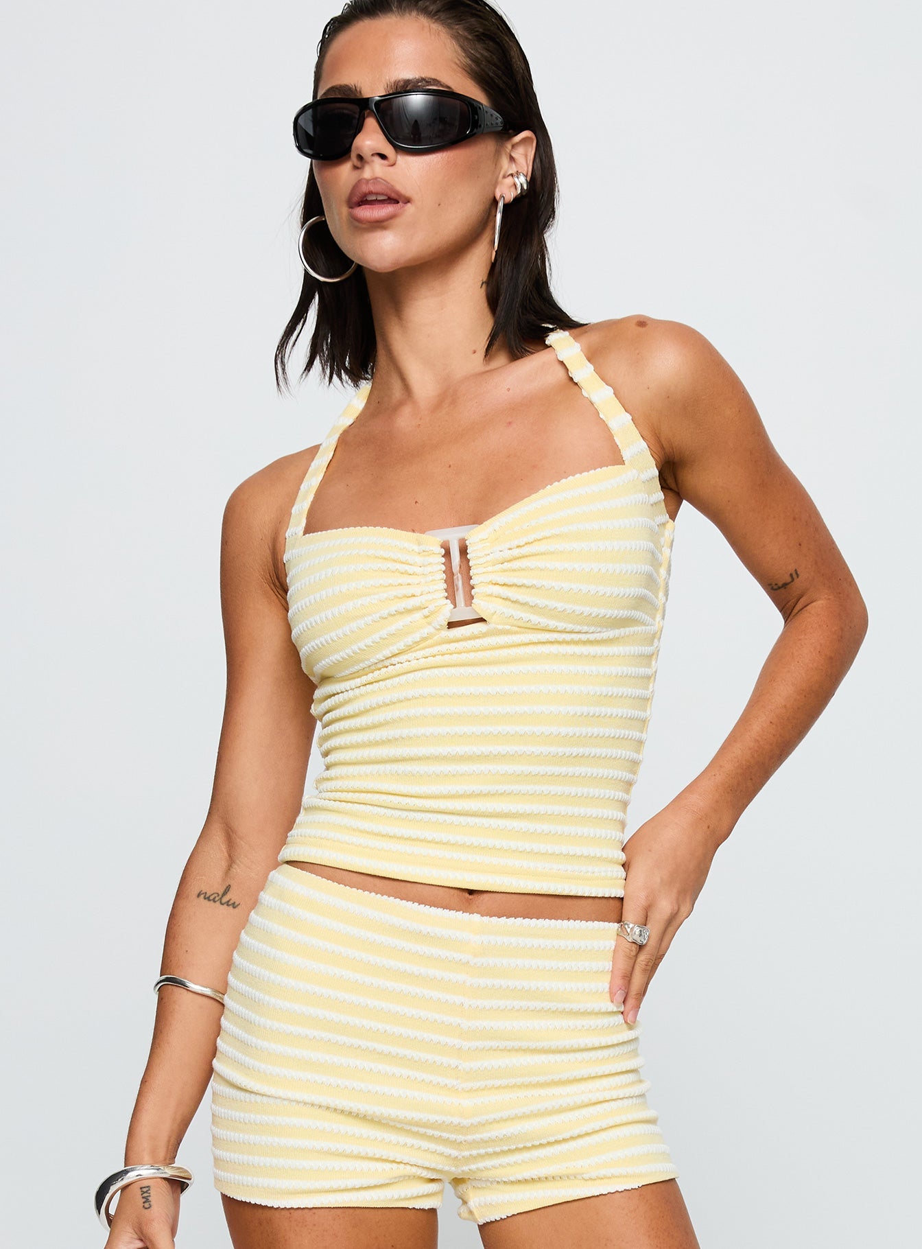 Dreaming Of Me Top Yellow Stripe