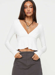 Segarra Long Sleeve Top White