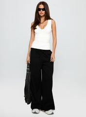 Loving Is Easy Ruched Top White