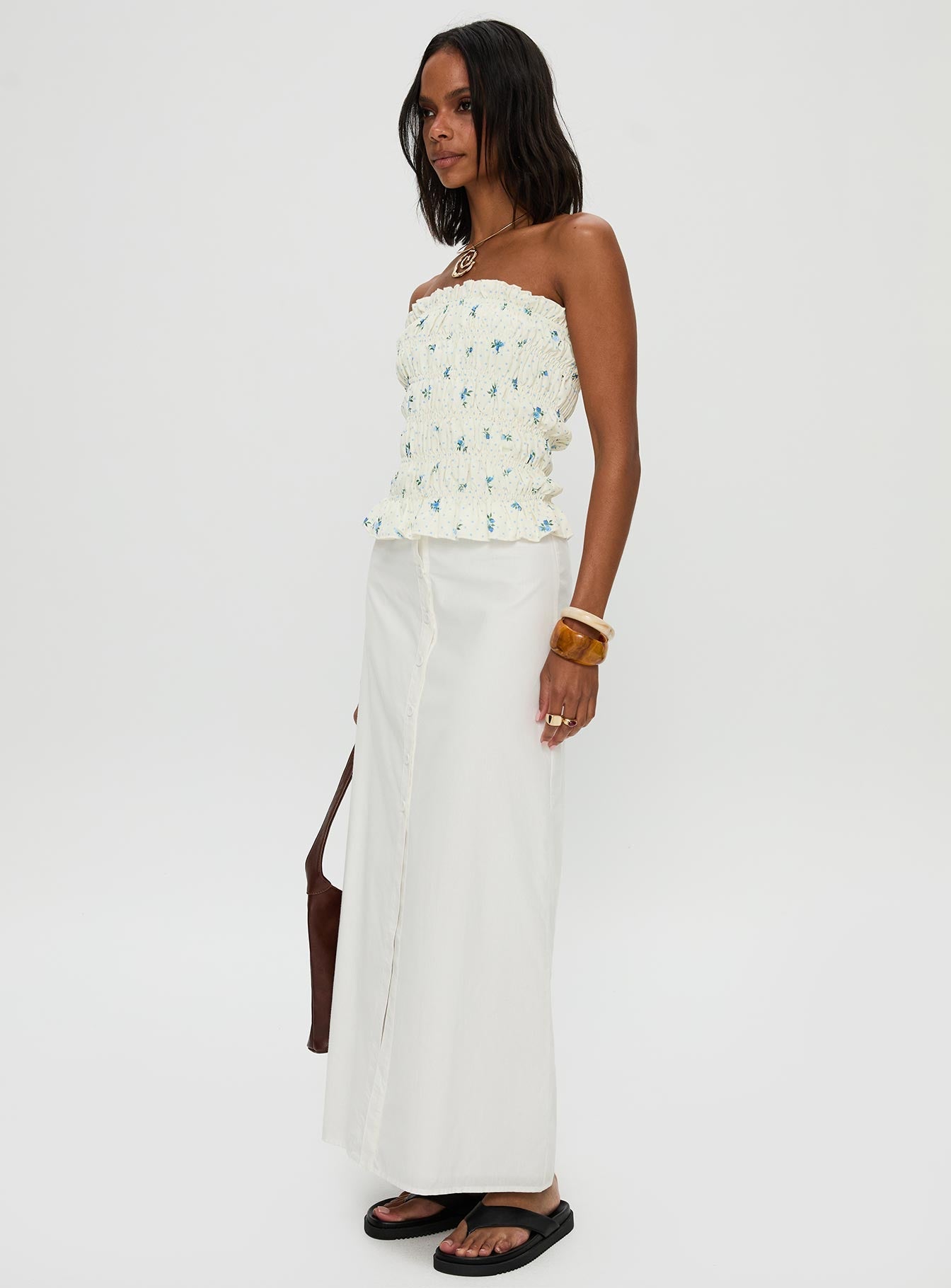 Jasmira Maxi Skirt White