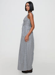 Pokey Maxi Dress Black / White Stripe