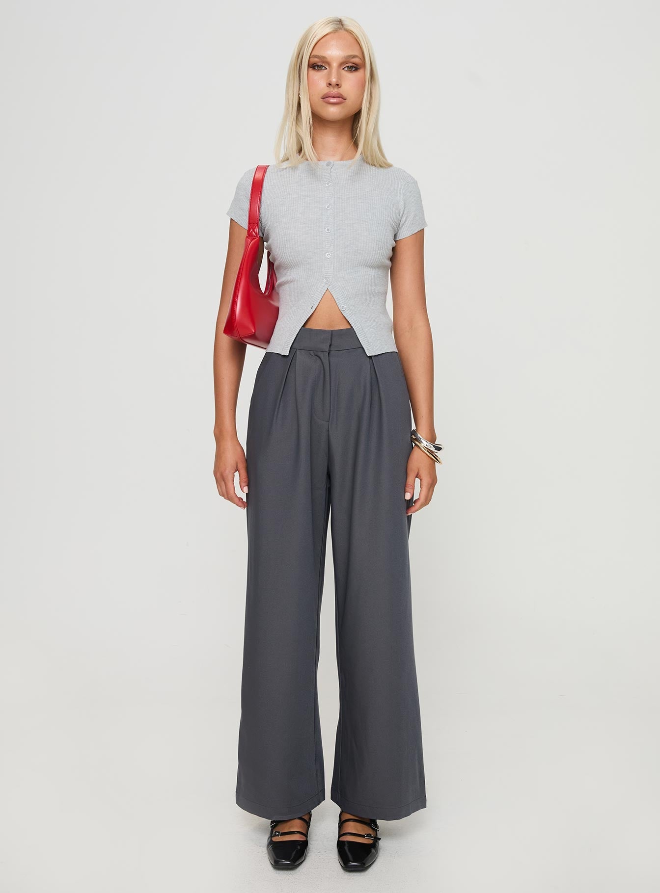 Suzu Knit Top Grey